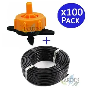Suinga Tuyau d'arrosage goutte à goutte 16 mm 100 mètres + 100 Goutteur à com... pas cher
