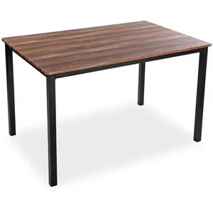 Comparateur de prix : VERSA Table de Salle à manger Amaia, 76 x 80 x 120 cm, Bois et Métal, Noir