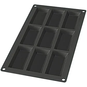 Comparateur de prix : Lékué Moule Gourmet à Financiers De 9 Cavités En Silicone Noir