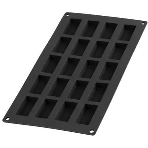 Comparateur de prix : Lékué Moule pâtisserie Mini Financier 20 cavités, silicone platine noir