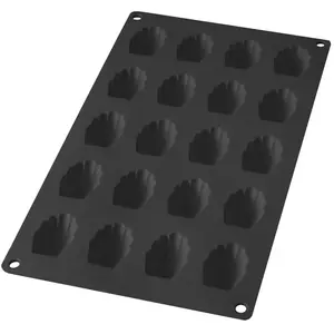 Lékué Lékué - Moule Mini Madeleines 20 Cavités - Noir - Gourmet pas cher