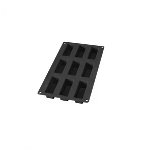 Lékué Moule pâtisserie Mini Cake 9 cavités, silicone platine noir pas cher