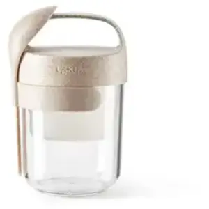 Jar To Go Organic avec cuillère Lékué 301014V19U150 400 ml Beige pas cher