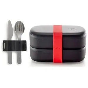 Comparateur de prix : Lékué LEKUE Boîte repas Black Edition - Lunch Box To Go + Couverts - Basics To Go