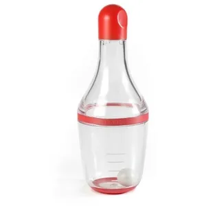 Lékué 0205700R14U151 Smart Tool Shaker à Vinaigrette Plastique Rouge 7,2 x 7,2 x 19,1 cm