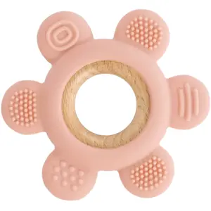 Anneau de dentition en silicone et bois ROSE Jané