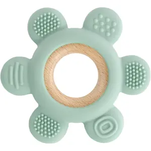 Anneau de dentition en silicone et bois VERT Jané pas cher