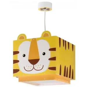 Lampe à suspension enfant - Dalber - Little Tiger - Motif tigre - Jaune - E27Vendu paramazon