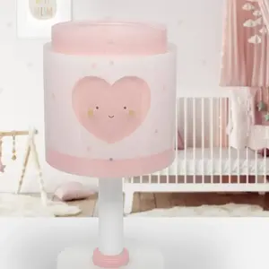 Dalber Lampe de table pour enfants Baby Dreams, rose, G4, Ø 15 cm pas cher