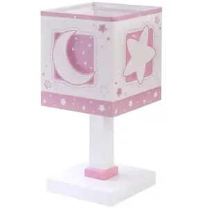 Dalber Lampe de table pour enfants Moonlight Pink, G4, largeur 14 cm pas cher