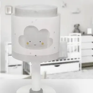 Dalber Lampe de table pour enfants Baby Dreams, grise, G4, Ø 15 cm pas cher