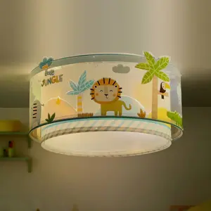 Plafonnier Dalber LITTLE JUNGLE, blanc/jaune pas cher