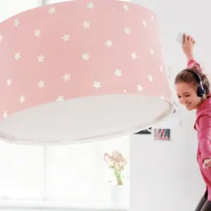 Plafonnier pour enfants STAR LIGHT de Dalber, rose pas cher