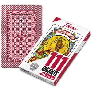 Jeu Fournier geant n ° 111, lettres espagnoles, couleur rouge (f21597) pas cher