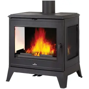 Bronpi - Poêle à bois en fonte 3 faces Bury 14.6 kW pas cher