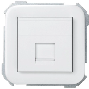 Cache pour 1 connecteur rj amp blanc Simon 31085-60 pas cher