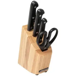 Comparateur de prix : Bloc de 3 couteaux + ciseaux noir Arcos 285000