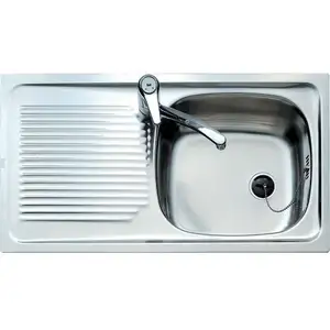 Comparateur de prix : Teka Evier à une cuve avec égouttoir E/50 1C1E.REVE 3010 Acier inoxydable