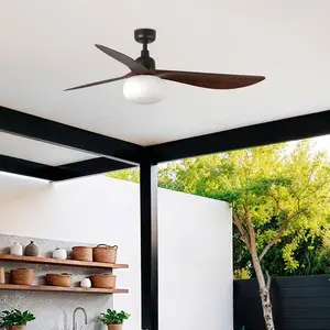 Comparateur de prix : Faro Barcelona - outwood l Ventilateur de plafond marron avec lumière ...