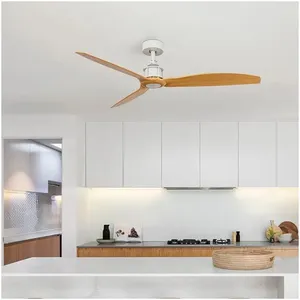 Faro Barcelona - Ventilateur de plafond sans lumière blanc/bois ø 128 cm just fan m pas cher