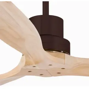 Comparateur de prix : FARO BARCELONA Ventilateur de plafond sans lumière brun/pin Ø 132 cm LANTAU DC 33562DC