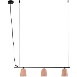 Comparateur de prix : Faro studio Plafonnier suspendu à 3 barres, noir mat, rose