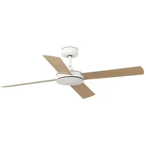 Comparateur de prix : FARO BARCELONA Grand ventilateur de plafond DC blanc et érable, 6 vitesses