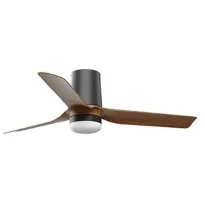Comparateur de prix : FARO BARCELONA Punt Tub Petit LED Noir, Bois Foncé DC Ventilateur de Plafond 6 Vitesses