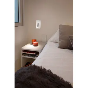 Suau Lampe encastrable au mur nickel satiné de faro 62126 pas cher