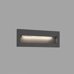 Comparateur de prix : Faro Nat - Applique Murale Extérieure À Led Encastrable Gris Foncé Ip65