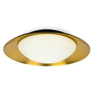Faro SIDE - Applique ou Plafonnier LED rond en métal Noir/Cuivre Ø39cmVendu parkaufland
