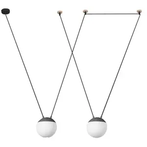 Suspension en verre grise 2L Mine Space - Faro Barcelona