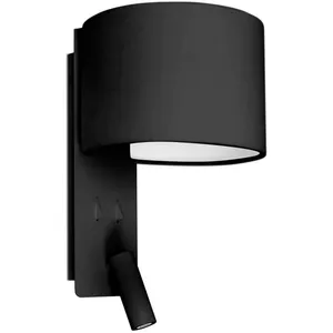 Comparateur de prix : FARO BARCELONA Applique murale Fold avec lampe de lecture LED, noir