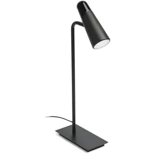 Lampe de table en métal noir 8 x 5 x 18 cm Lao - Faro Barcelona pas cher