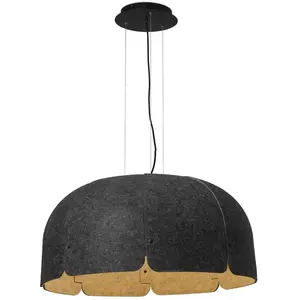 Suspension en matière recyclée gris et marron Mute - Faro Barcelona pas cher