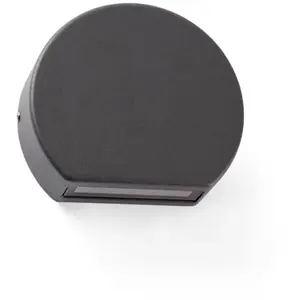 FARO BARCELONA Applique d'extérieur LED Pill ronde en gris foncéVendu parluminaire