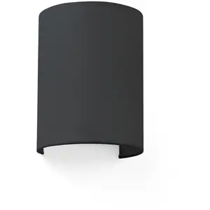Faro - applique murale ronde en coton noir 200x 150x 120, e27