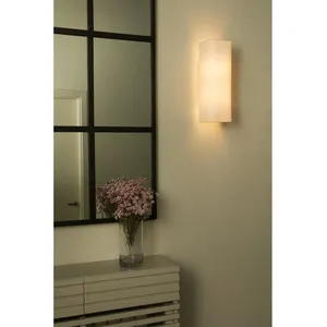 Comparateur de prix : Faro - applique murale carrée beige coton 370x 125x 105 2x e27