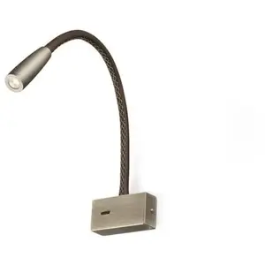Faro LEAD-Applique murale LED flexible Métal/Cuir L40cm pas cher