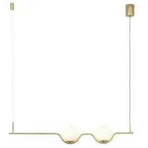 Faro LE VITA-Suspension LED 2 lumières Métal/Verre L103cmVendu parluminaire