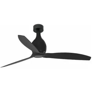 Ventilateur de plafond faro mini eterfan noir mat 3 pales avec moteur dc pas cher