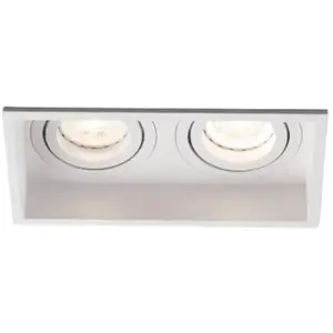 FARO BARCELONA Lampe encastrable Hyde 2 lampes inclinable blancVendu parluminaire