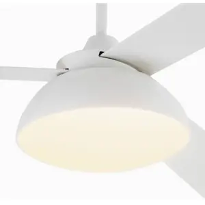 FARO BARCELONA Ventilateur de plafond Rodas à lampe LED, blanc pas cher