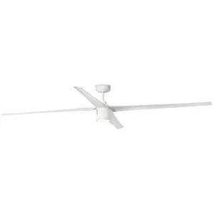 Ventilateur De Plafond Led Faro Attos Blanc 4 Pales 213cm 20w 3000kVendu paramazon
