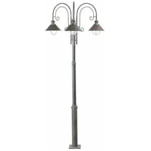 Faro Nautica - Lampadaire à 3 lampes brun rouille, E27 pas cher