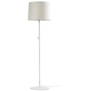 Faro conga - lampadaire abat-jour tappered rond blanc, e27