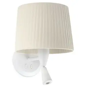 Liseuse Applique Murale - FARO - SAMBA - E27 - Acier - Textile - IP20 pas cher