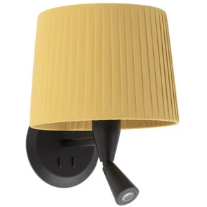 Faro Barcelona - samba Applique murale avec lecteur noire/enrubannée jaune 64309-36 pas cher