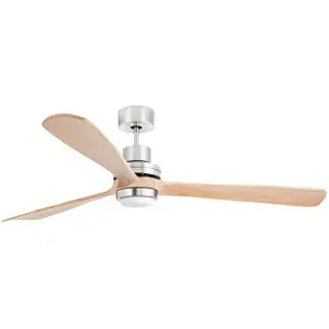 Comparateur de prix : Ventilateur de plafond avec lumière nickel mat/pin Ø 168 cm LANTAU-G