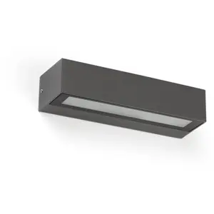 Faro lako - luminaire mural extérieur à led intégré down light gris, 3000k, ip65